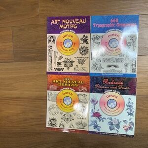 Set of 4 Dover CD-ROM and Book Clip Art/Electronic Designs